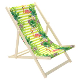 Children's beach chair Flamingos and tropical flowers, Chill Outdoor