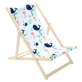 Children's beach chair Whales and jellyfish, Chill Outdoor