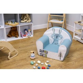 Children's chair Zajíc - grey-blue-white, Delta-trade