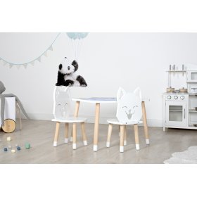 Children's table with chairs - Fox - white, Ourbaby