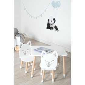 Children's table with chairs - Fox - white, Ourbaby