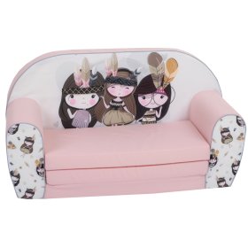 Children's sofa Little Indians - pink, Delta-trade