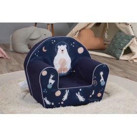 Polar bear children's chair - dark blue, Delta-trade