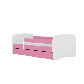 Children's bed with Ourbaby barrier - pink-white, All Meble