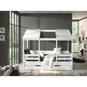 Baby bed in the shape of a house Malia - white, VIPACK FURNITURE