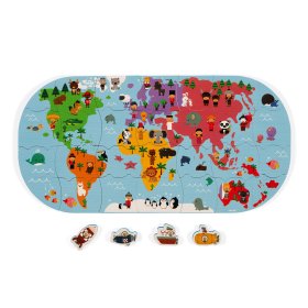Janod Water toy puzzle World map 28 pcs, JANOD