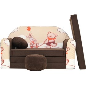 Teddy Children's Sofa Bed - Brown-Beige, Welox