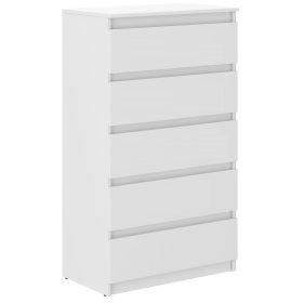 Chest of drawers MILLA 5 - White, Wooden Toys