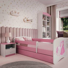 Children's bed with a barrier Ourbaby - Princess with a pony, Ourbaby