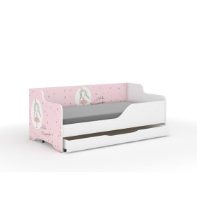 Children's bed with back LILU 160 x 80 cm - Princess, Wooden Toys