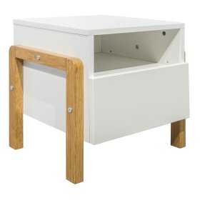 Bedside table Viktor - white