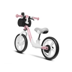 Children push bike LIONELO Aria with hand brake - pink-gray