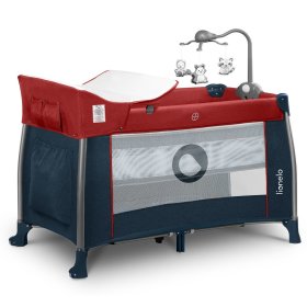 Travel cots Thomi - Red Burgundy Blue, Lionelo