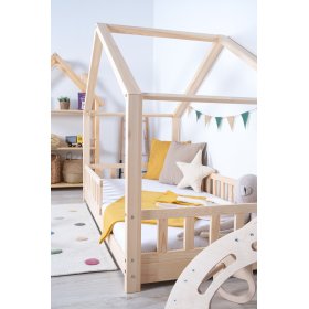 House bed with Leola Hip barrier - natural