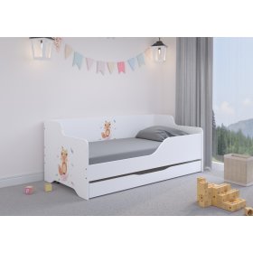 Children's bed with back LILU 160 x 80 cm - Fox