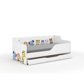 Baby bed with back LILU 160 x 80 cm - ZOO, Wooden Toys