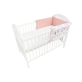 Protective mantinel 180 for cot Fox - pink