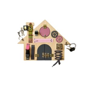Activity board - House - pink, ABAM