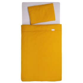 Muslin blanket and pillow with filling 100x135 + 40x60 - mustard