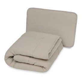 Muslin blanket and pillow with filling 100x135 + 40x60 - beige, Matex