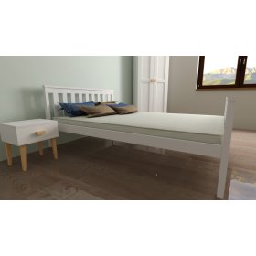 Aga wooden bed 200 x 90 cm - white, Ourfamily