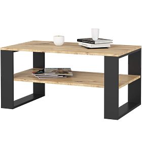 ALEX COFFEE TABLE OAK ARTISAN / BLACK