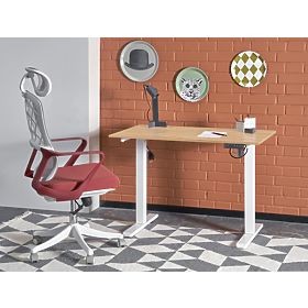 B53 height-adjustable desk, artisan oak / white