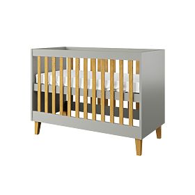 Children's Crib KUBI 120 x 60 cm - Gray