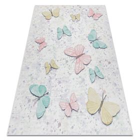 BAMBINO 1610 Washing Mat Butterflies for Children Anti-Slip - Cream, F.H.Kabis