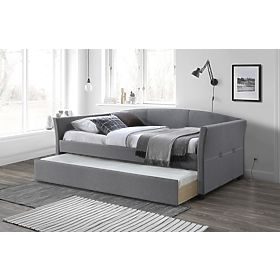 Bed with Trundle SANNA 90 x 200 cm - Gray