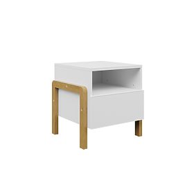 Bedside table Viktor - white