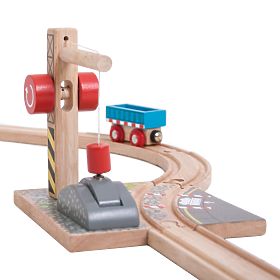 Bigjigs Rail Crane with gravel
