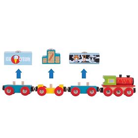 Bigjigs Rail Freight train + 3 tracks