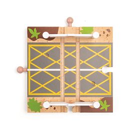 Bigjigs Rail Wooden train track with country road 80 parts