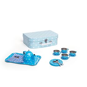 Bigjigs Toys Blue Polka Dot Tea Set