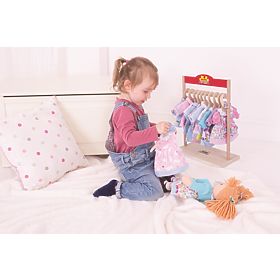 Bigjigs Toys Blue Striped Dress for 28 cm Doll