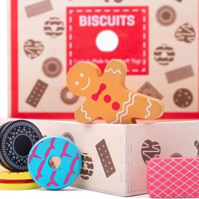 Bigjigs Toys Box with wooden biscuits