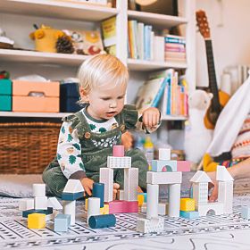 Bigjigs Toys Bucket with 50 Blocks