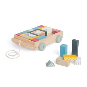 Bigjigs Toys Cart with Wooden Blocks