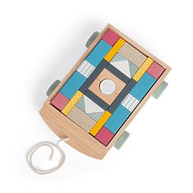 Bigjigs Toys Cart with Wooden Blocks