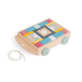 Bigjigs Toys Cart with Wooden Blocks, Bigjigs Toys