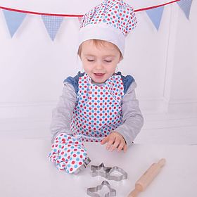 Bigjigs Toys Chef Set with Polka Dot Apron, Bigjigs Toys