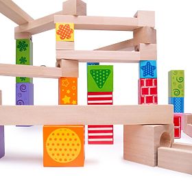 Bigjigs Toys Colorful wooden ball track