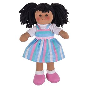 Bigjigs Toys Fabric Doll Kira 28 cm, Bigjigs Toys