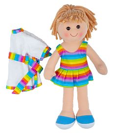 Bigjigs Toys Fabric Doll Michelle 34 cm, Bigjigs Toys