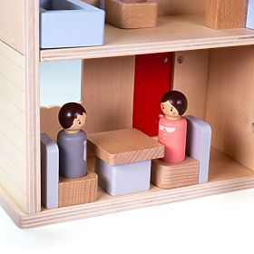 Bigjigs Toys Foldable Dollhouse with Accessories