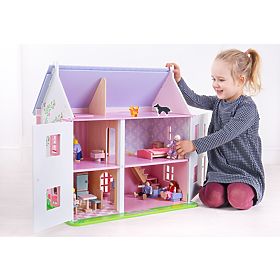 Bigjigs Toys Pink Dollhouse
