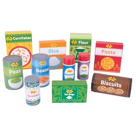 Bigjigs Toys Set of Non-Perishable Foods, Bigjigs Toys