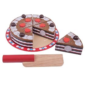 Bigjigs Toys Slicing Chocolate Cake