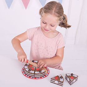 Bigjigs Toys Slicing Chocolate Cake